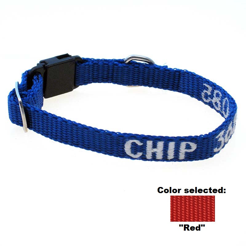Adjustable Nylon Cat Collar - with Personalized Embroidery, - Lucky Pet